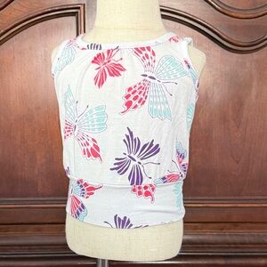 Tucker + Tate Butterfly Tank Top Girls 2T Multicolor Floral Summer